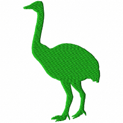 Ostrich Embroidery Design 4